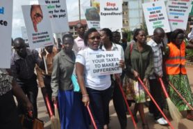 Protest for MPs to pay their taxes in Uganda