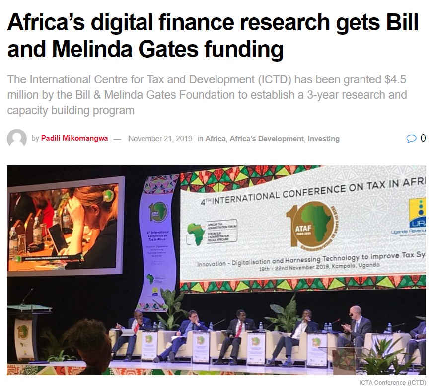 New Ictd Research Programme Featured In The Exchange Africa The International Centre For Tax And Development Ictd