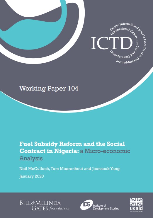 Fuel Subsidy Reform and the Social Contract in Nigeria: a Micro-economic Analysis
