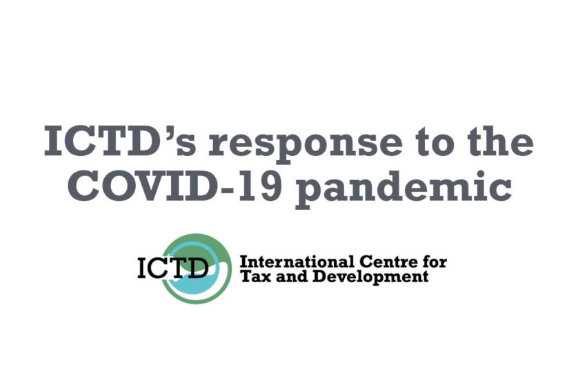 ICTD's response to the COVID-19 pandemic