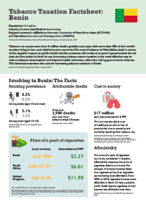 Benin Tobacco Tax Factsheet