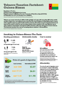 Guinea Bissau Tobacco Tax Factsheet