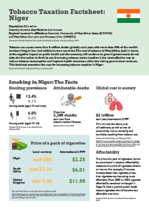 Niger Tobacco Tax Factsheet