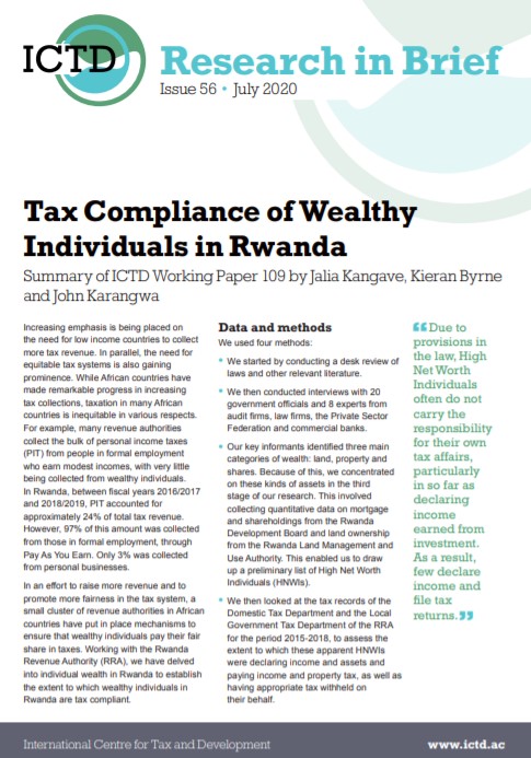 RiB56 Tax Compliance of Wealthy Individuals in Rwanda