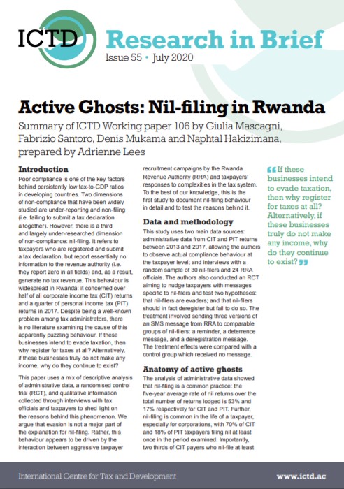Active Ghosts: Nil-filing in Rwanda