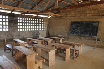 Classroom in a school in Sierra Leone