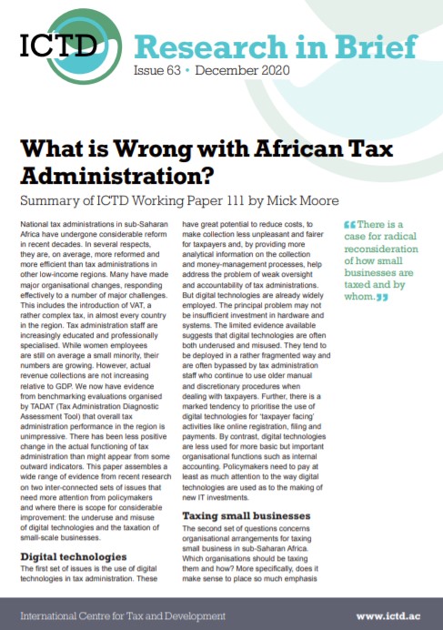 RIB63_What is wrong with African Tax Administration