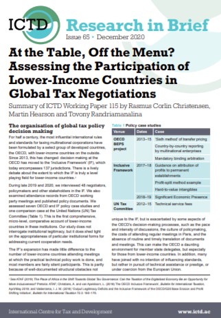 RIB65_Assessing the participation of LICs in Global Tax Negotiations