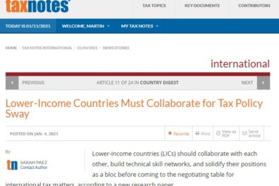 Tax Notes_Coverage of ICTD webinar