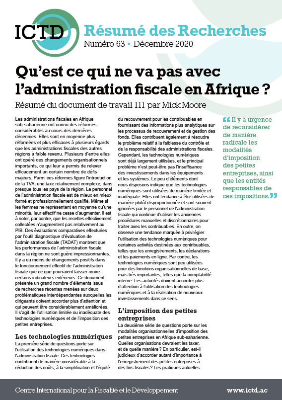 Research in Brief in French - RIB 63