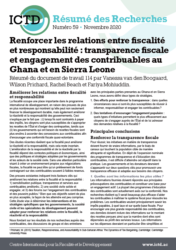 Research in Brief in French - RIB 59