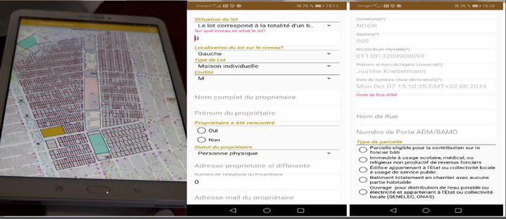 Figure 1: Illustration of the Android and Web components of the newly developed software for property tax management