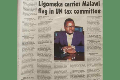 Dr Waziona Ligomeka appointed to UN Committee of Experts on International Cooperation in Tax Matters