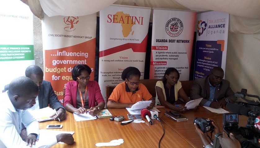 press conference with SEATINI and other civil society organisation representatives in Uganda