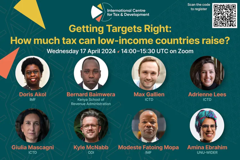 Art card of the ICTD event "Getting Targets Right: How much tax can low-income countries rasie?"