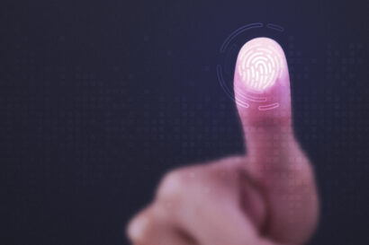 Fingerprint scanner on transparent screen