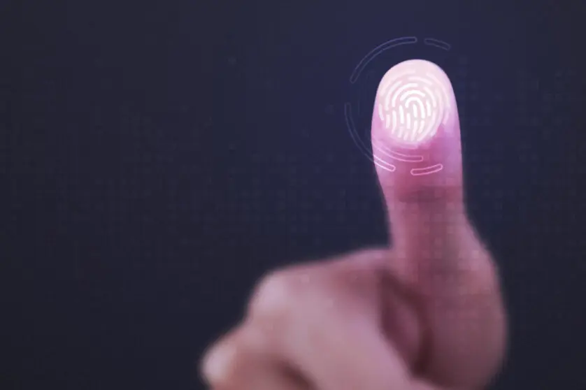 Fingerprint scanner on transparent screen