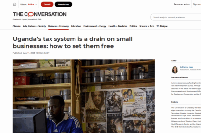 Screenshot of The Conversation Africa piece by Adrienne Lees