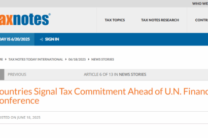 Screenshot of the Tax Notes article quoting Rhiannon McCluskey