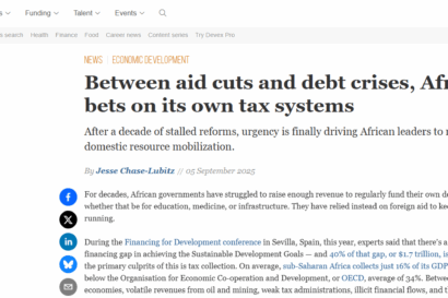 Screenshot of Devex article