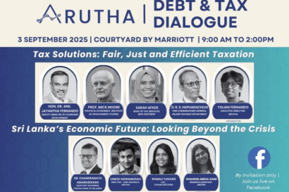 Art card featuring the panels under Arutha's Debt & Tax Dialogue event