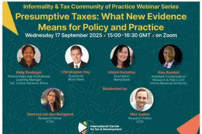 Webinar on presumptive taxes invitation card