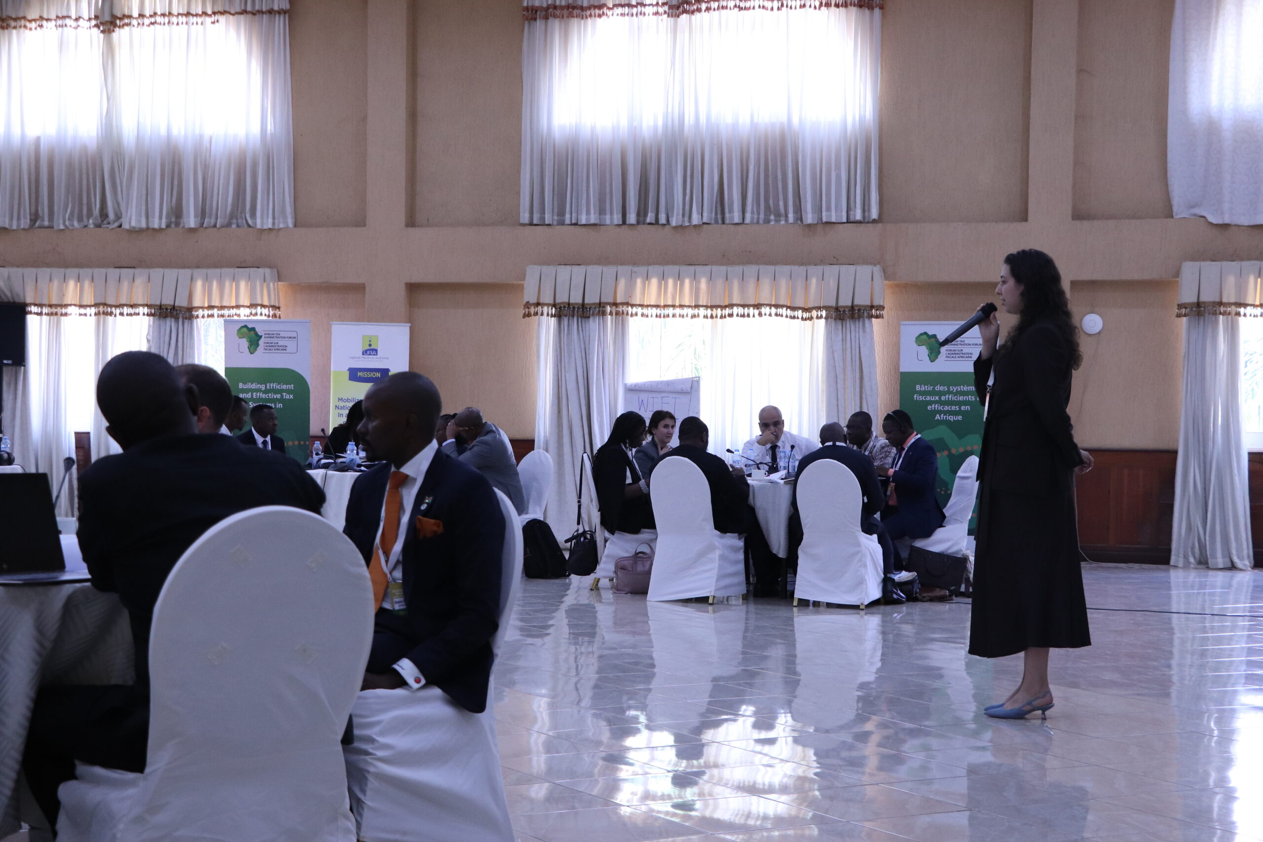Mary Abounabhan, ICTD Research Officer, delivering one of the sessions at the workshop on the taxation of the wealthy in Africa