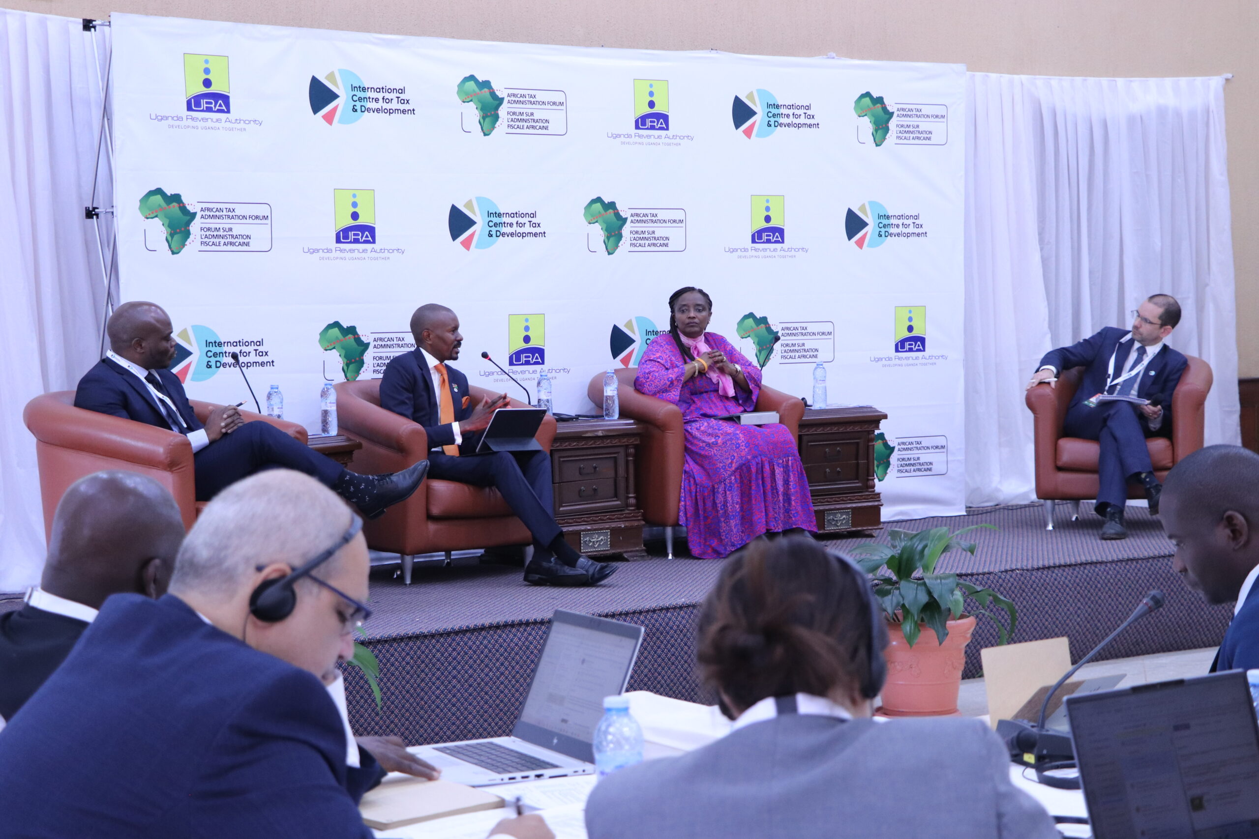 The executive panel discussion on The Strategic and Political Dynamics of Taxing HNWIs chaired by Martin Hearson with Mary Baine, Sam Shivute (Commissioner of the Namibia Revenue Agency) and Henry Henry Ngutwa (Deputy Commissioner General of the Malawi Revenue Authority)