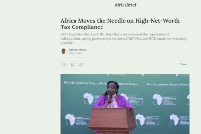 Screenshot of Africa Brief report on the taxing HNWI workshop