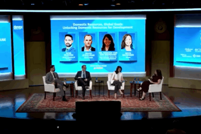Screenshot of the Devex panel featuring ICTD's Vanessa van den Boogaard