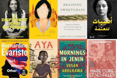 Collage of the covers of 8 books mentioned in the reading list