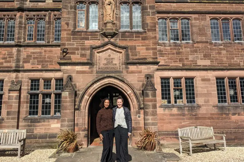 Adrienne Lees ans Sripriya Srivatsa, the two early-career researchers who submitted their PhD theses