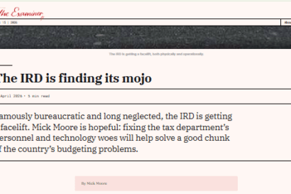 Screenshot of Moore's report entitled 'The IRD is finding its mojo'
