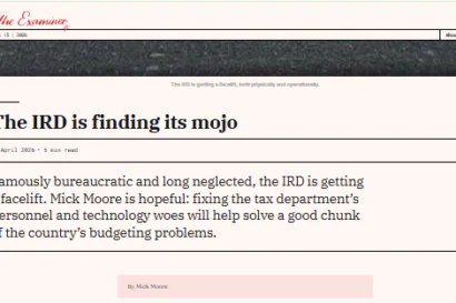 Screenshot of Moore's report entitled 'The IRD is finding its mojo'