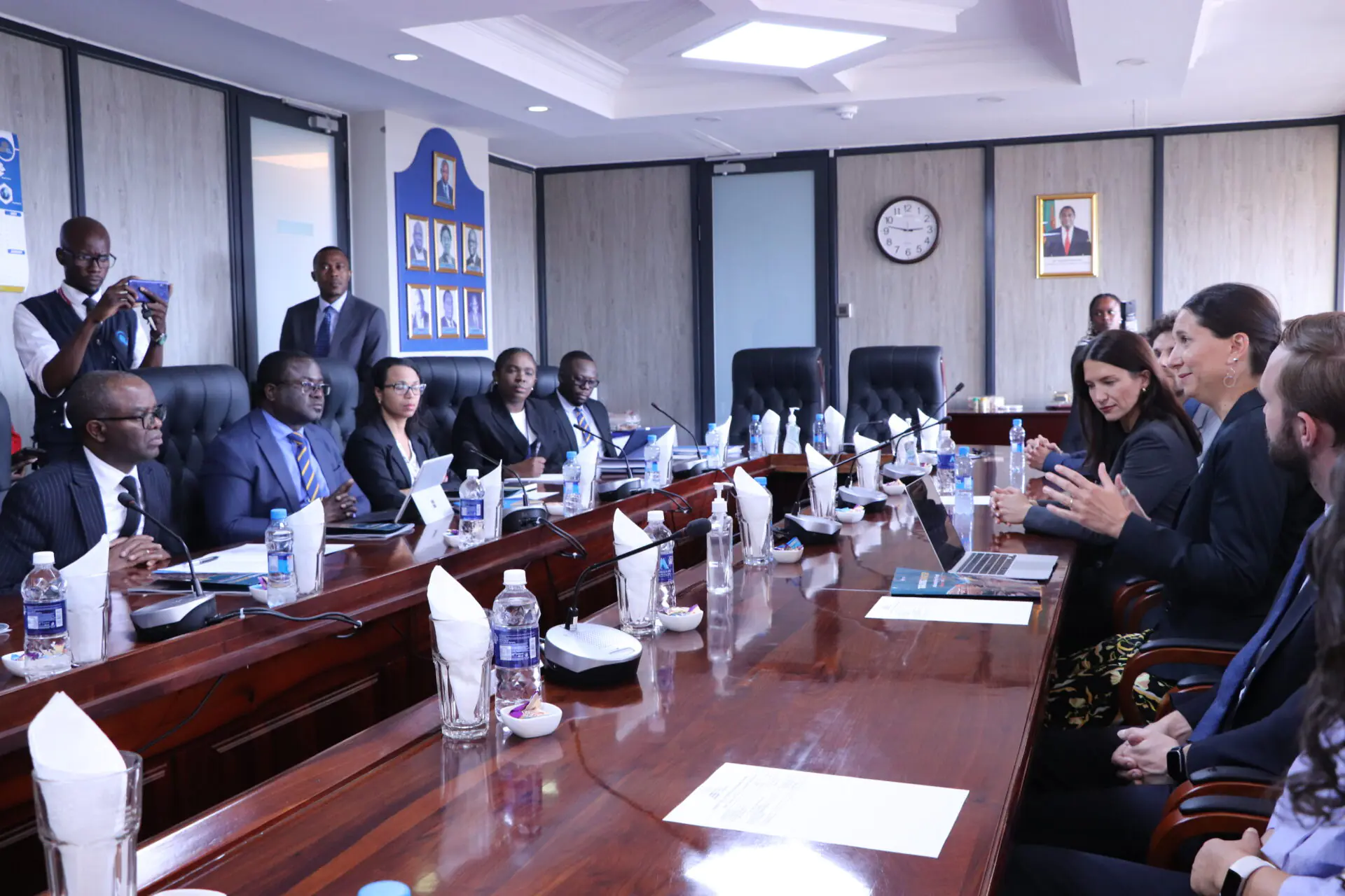 ICTD and ZRA delegations at the ZRA offices in Lusaka to sign the partnership MOU