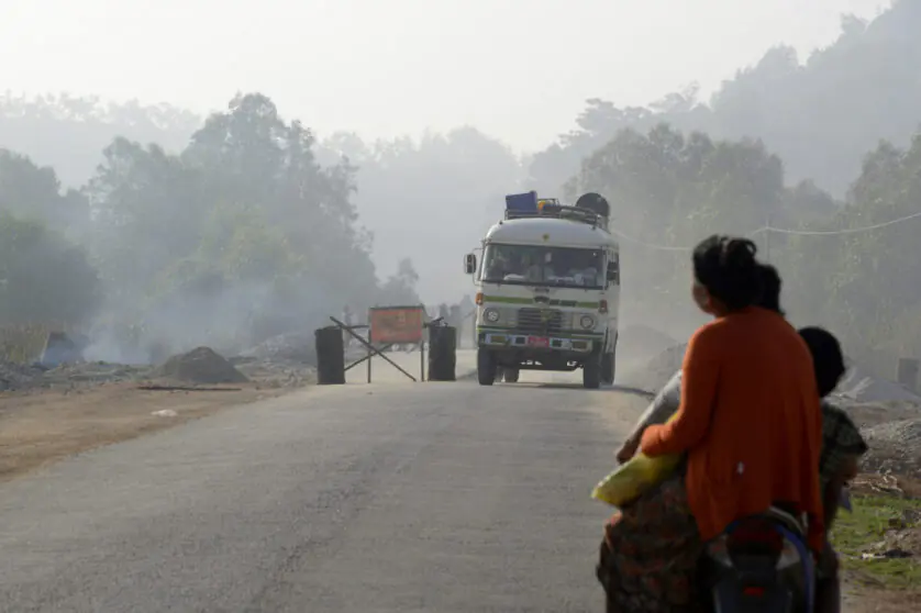 the north to south road and the landscape in a village near the city of Myeik in the south in Myanmar in Southeastasia.