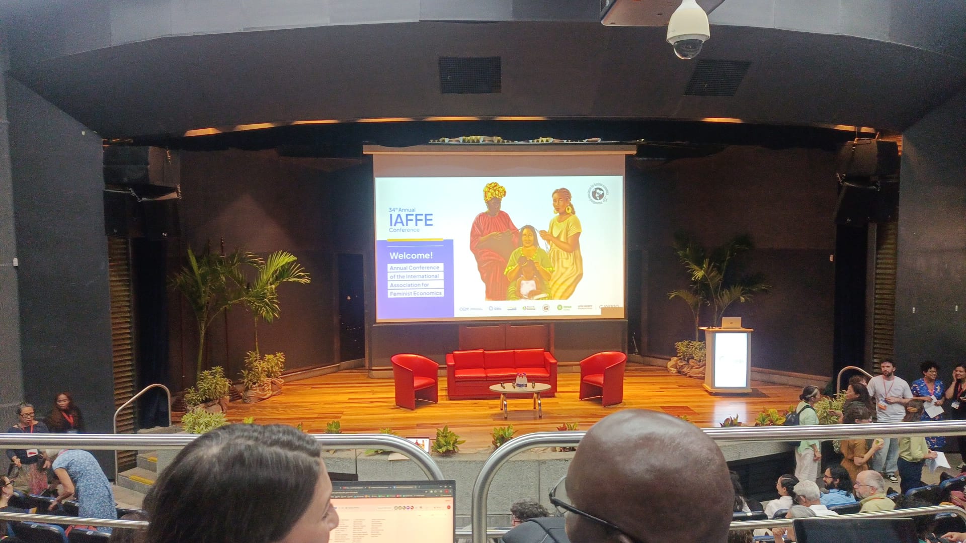 Empty stage at the IAFFE 2026 conference